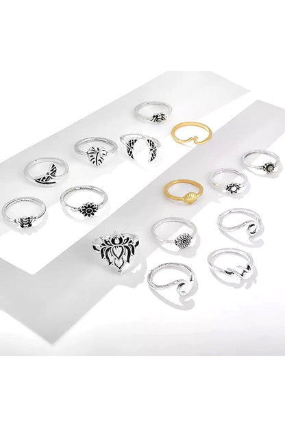 Summer Themed Ring Set of 15