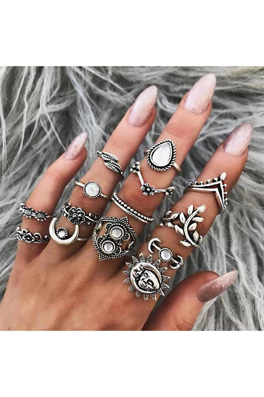 Silver Multi Ring Set