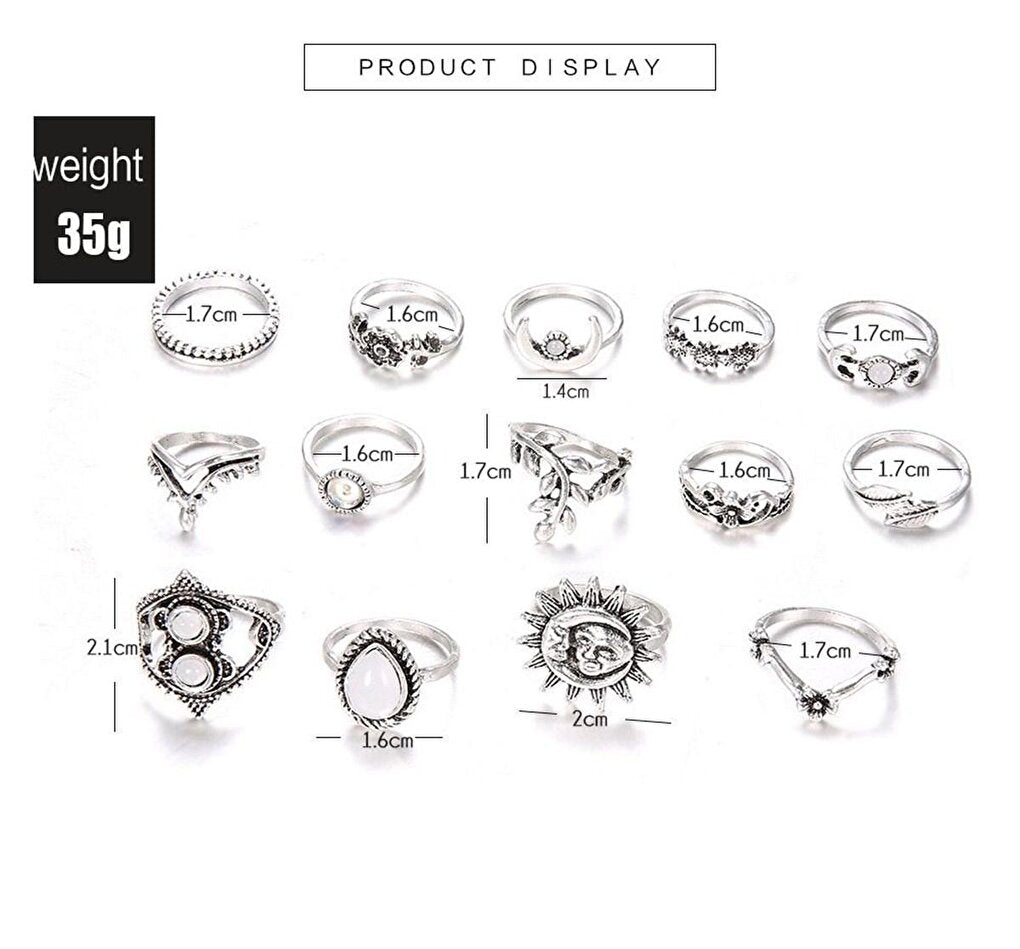 Silver Multi Ring Set