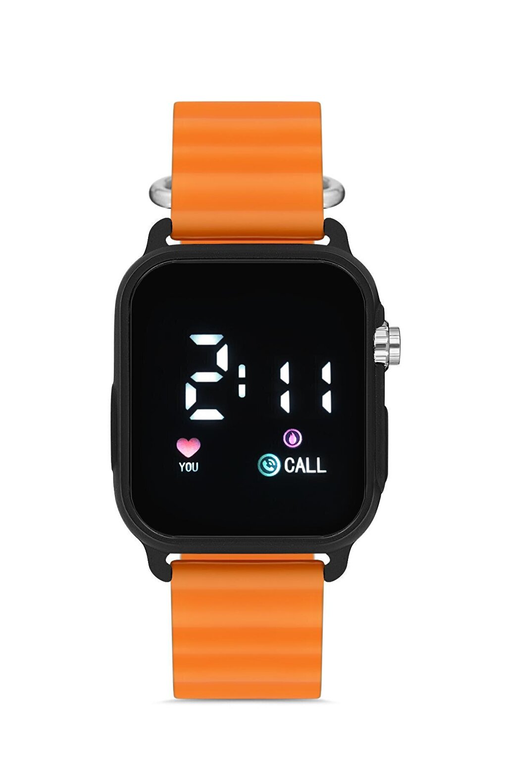 Unisex Orange Silicone Digital LED Wristwatch APWR033308