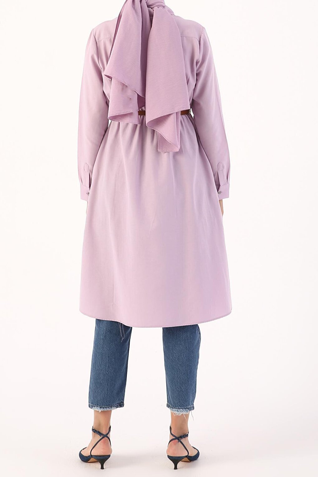 Lilac Belted Shirt Tunic