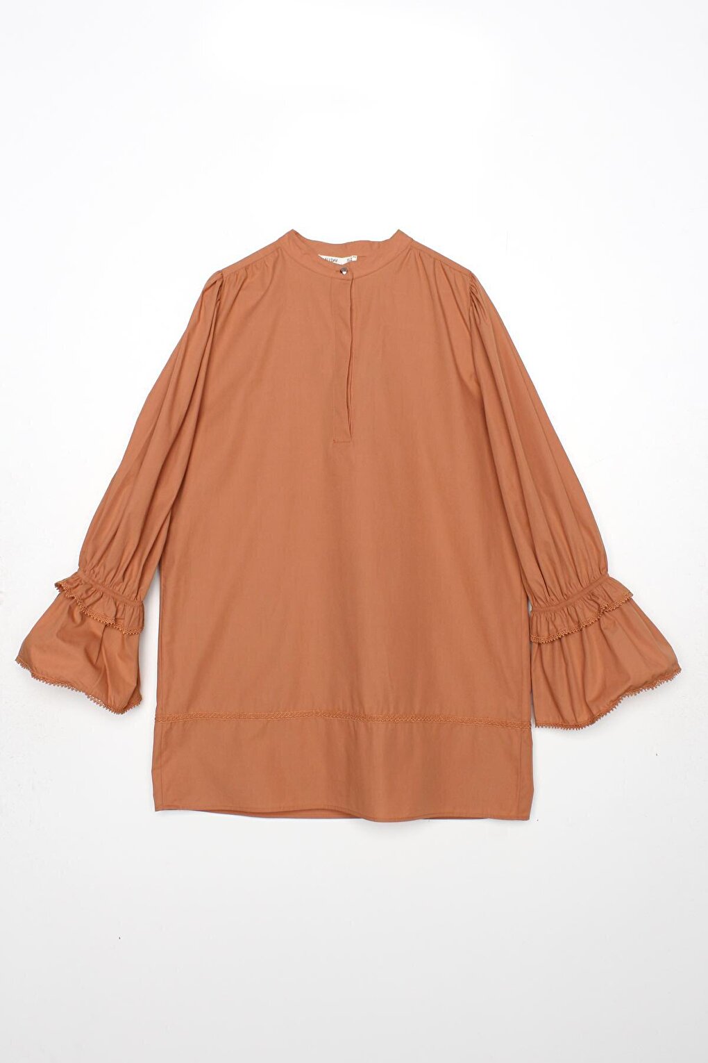 Cinnamon 100% Cotton Scalloped Scalloped Tunic