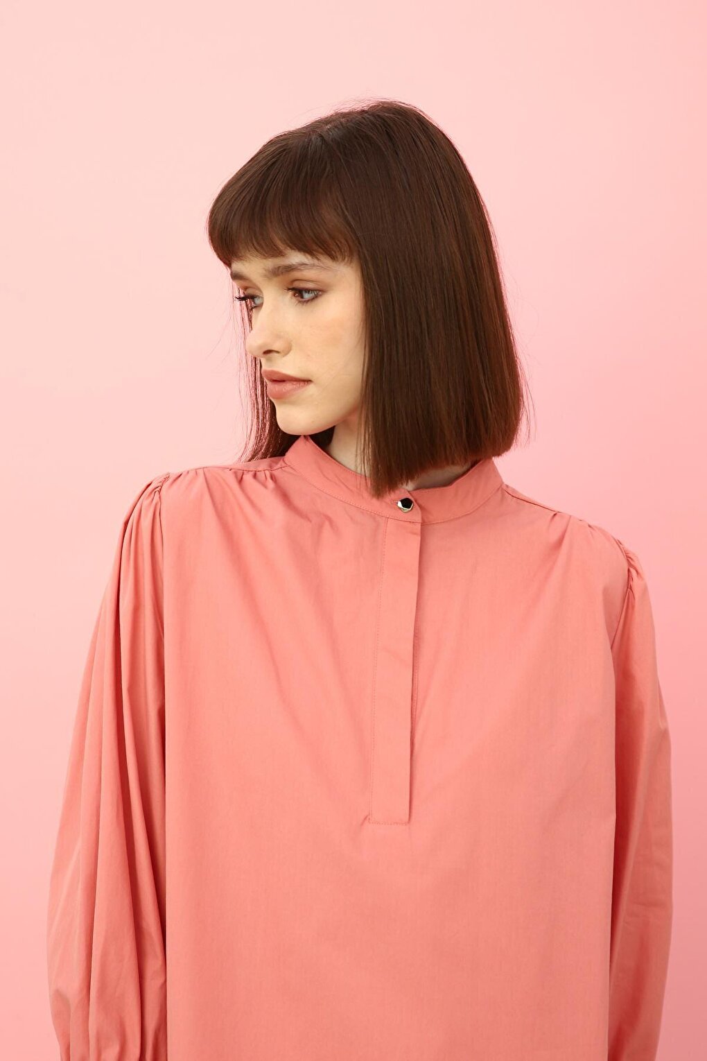 Rose 100% Cotton Scalloped Scalloped Tunic