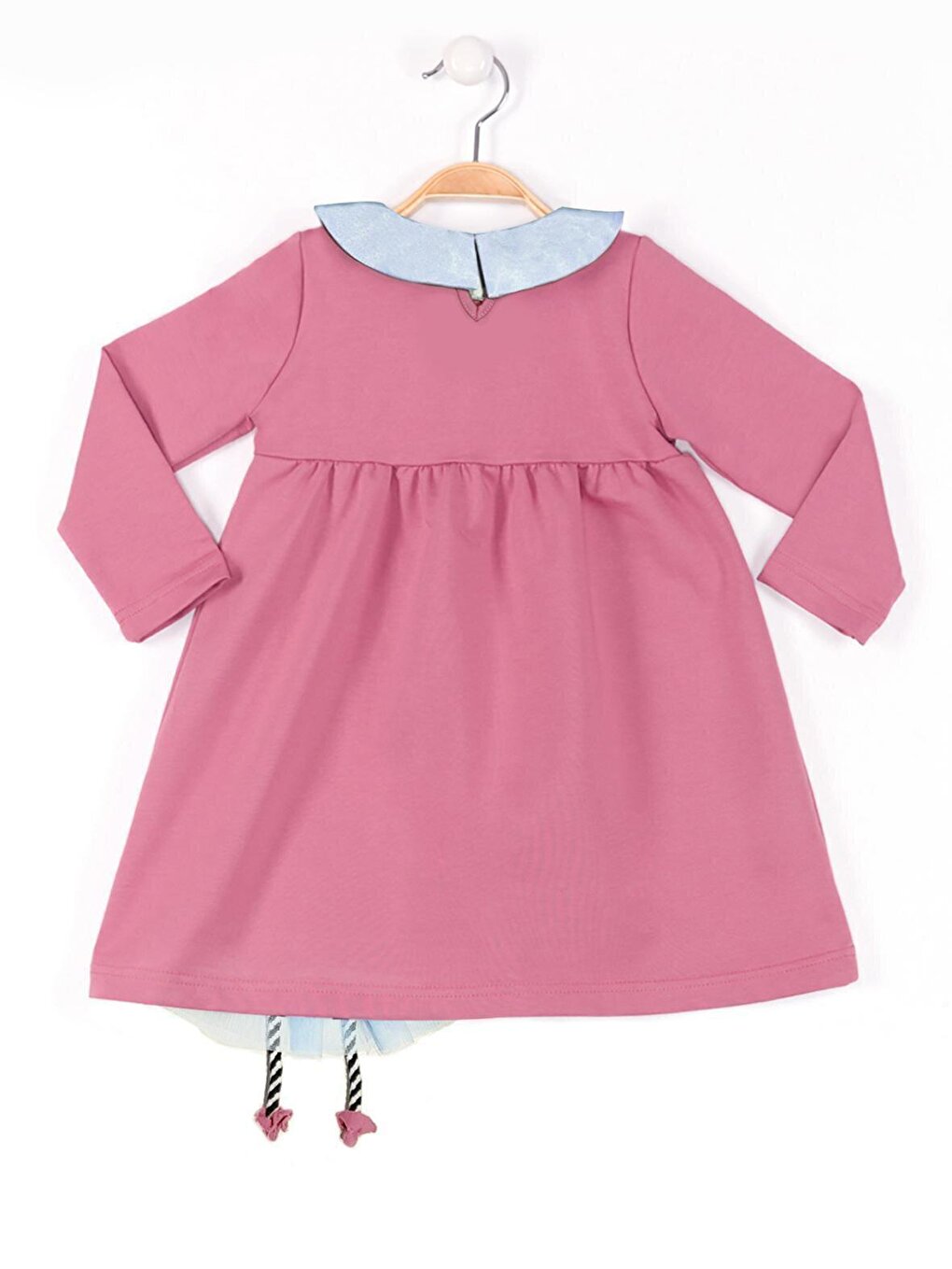 Baby Rabbit Collar Dried Rose Girl Dress