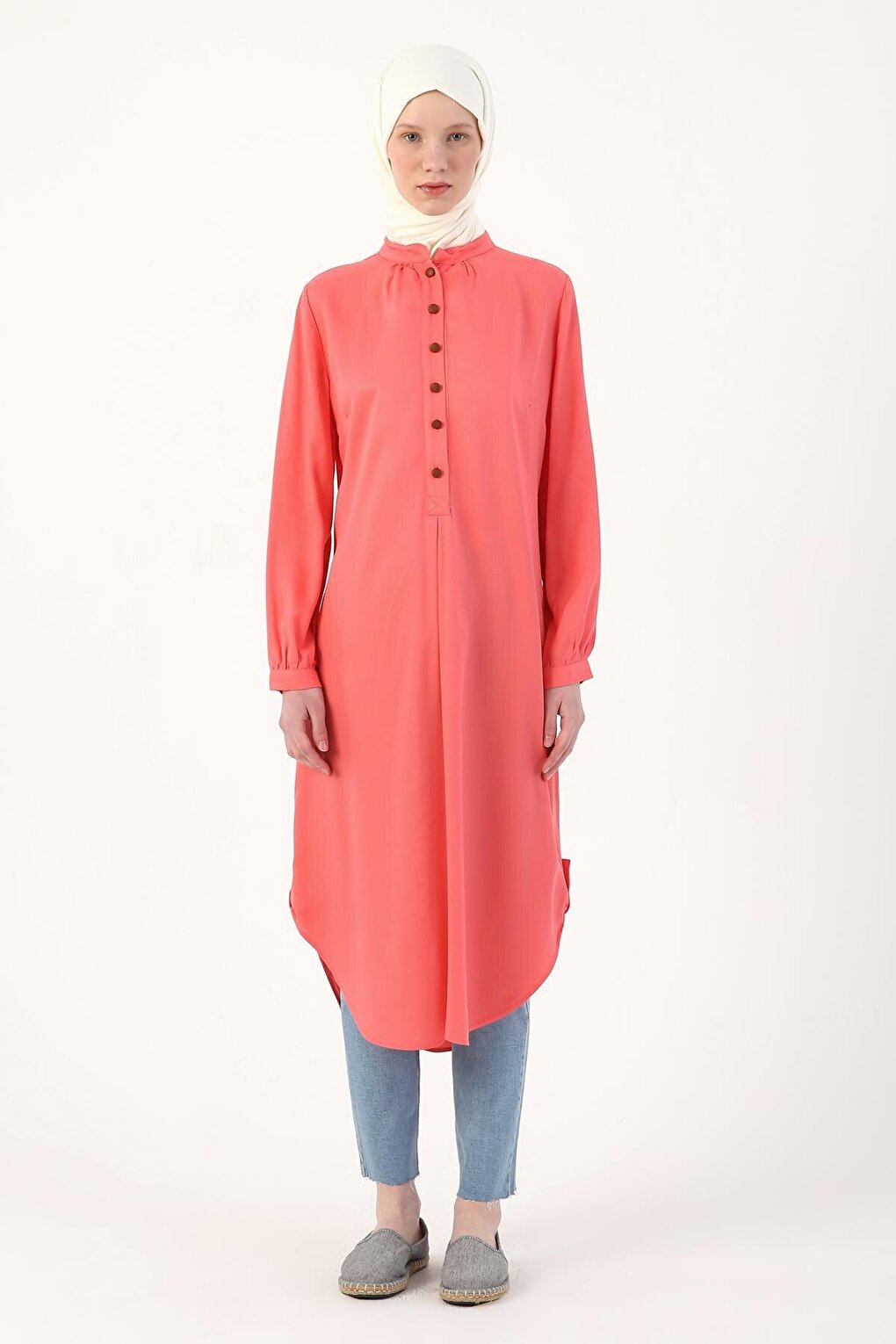 Pink Half Layer Viscose Tunic