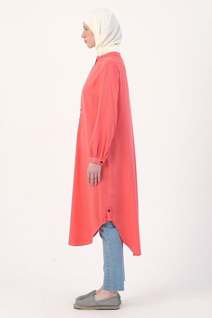 Pink Half Layer Viscose Tunic