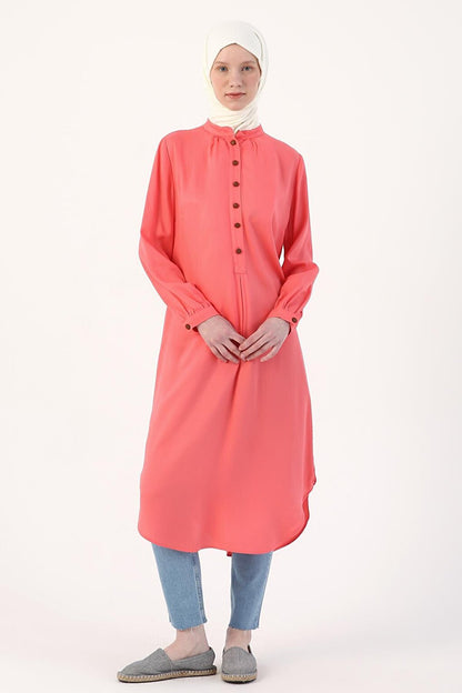 Pink Half Layer Viscose Tunic