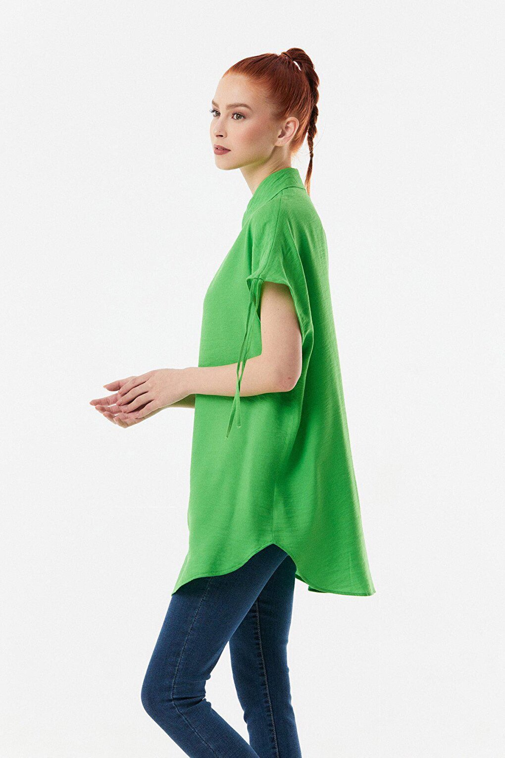 Casual Shirt with Gathered Shoulders