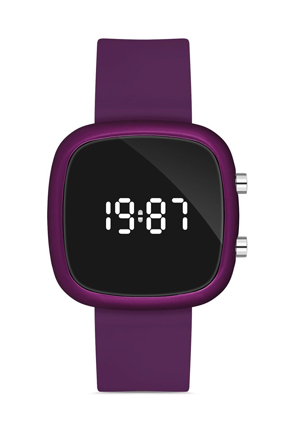 Women's Purple Silicone Digital LED Wristwatch Apwr032707