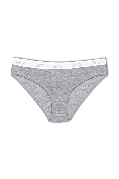 Cotton Basic Women's Panties with Lettering on the Waist