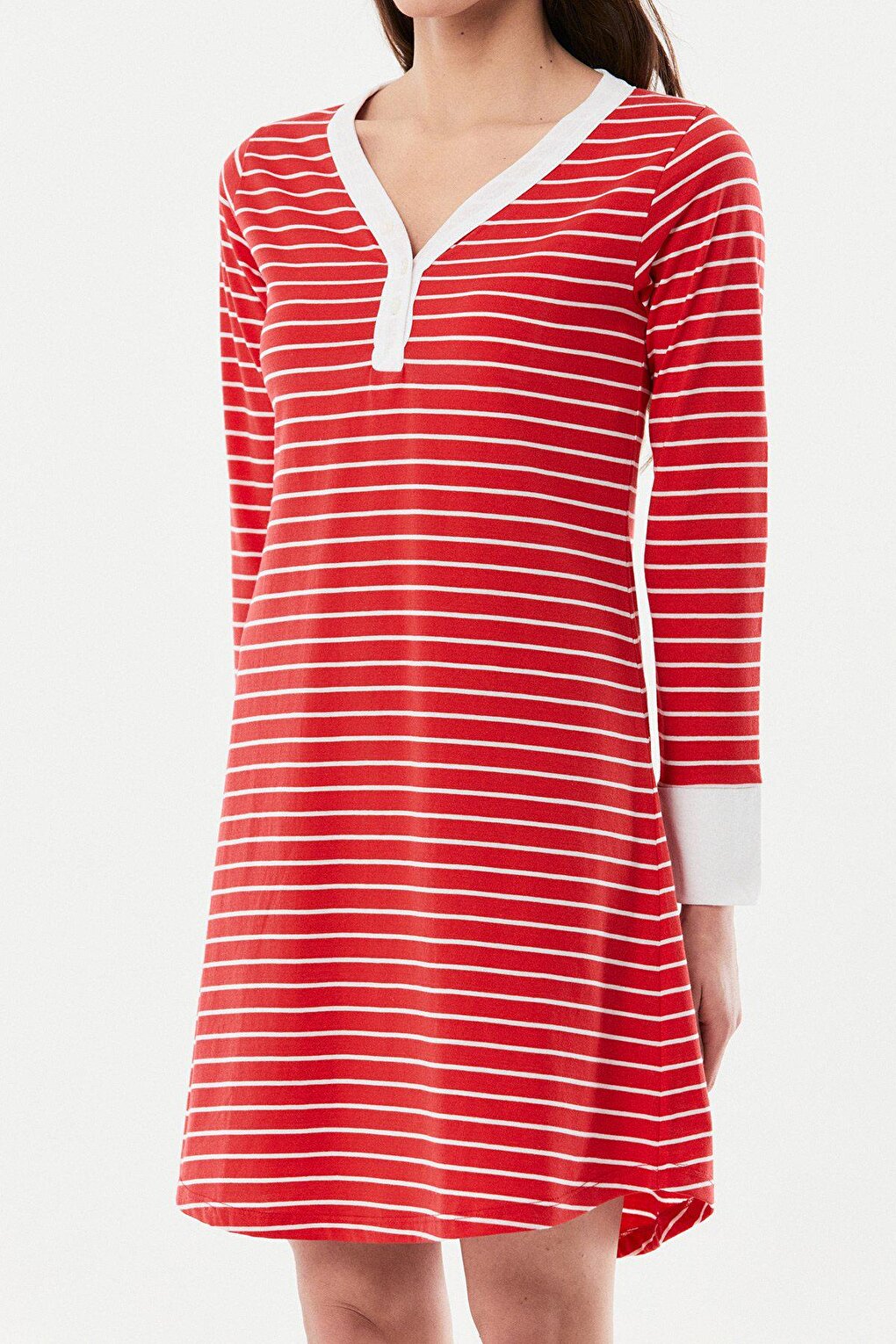 Striped V-Neck Pajamas