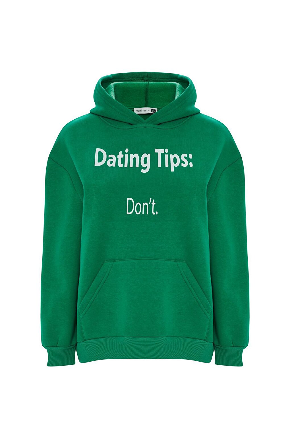 Printed Solid Color Sweatshirt -Green