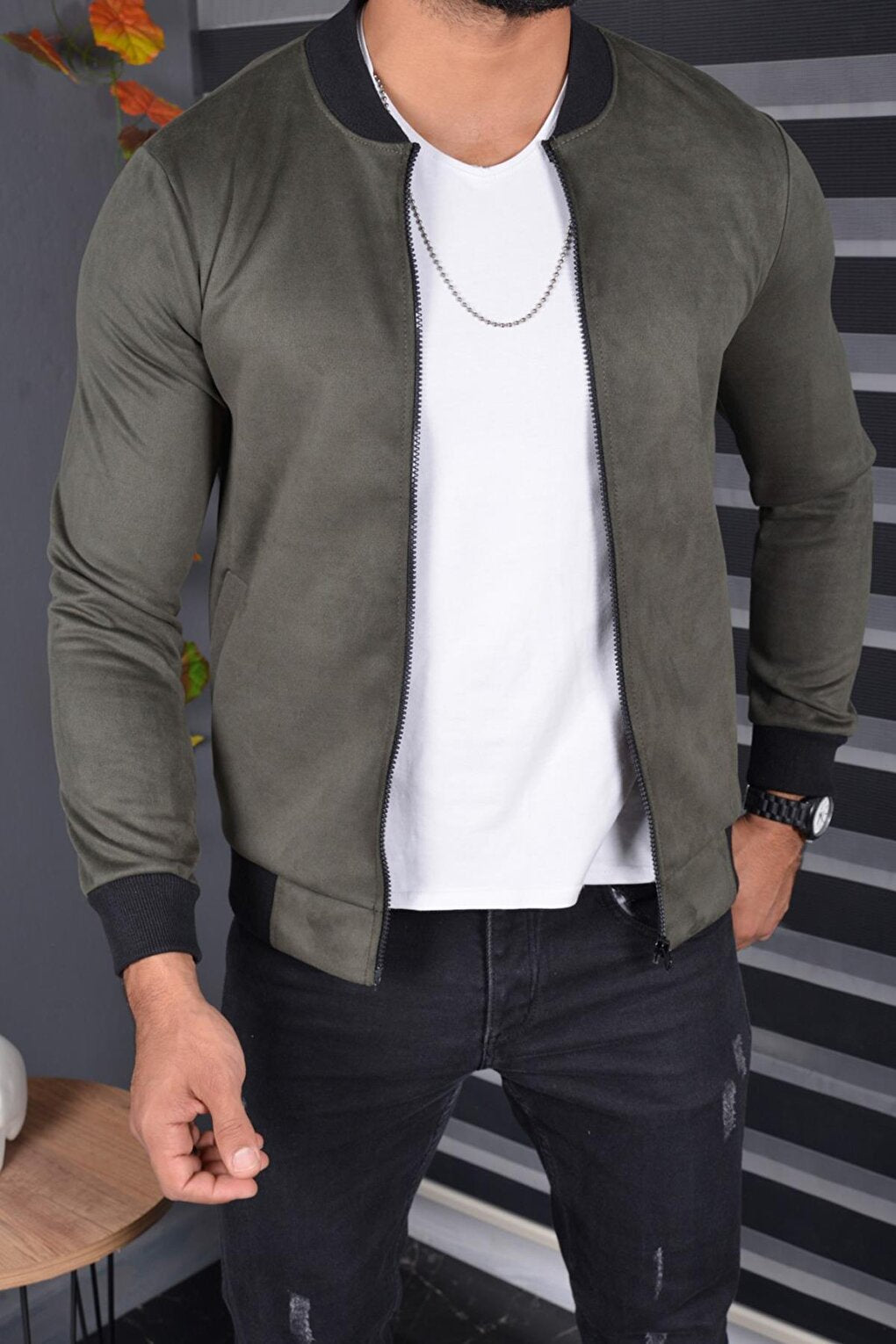 Eddy Extra Slim Fit Seasonal Men's Suede Jacket