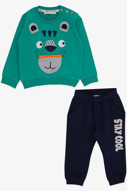 Baby Boy Tracksuit Set Green with Koala Embroidery (1-1.5 Years)