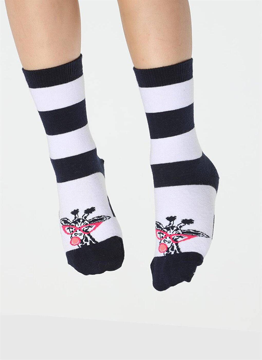 Striped Giraffe Girls Socks