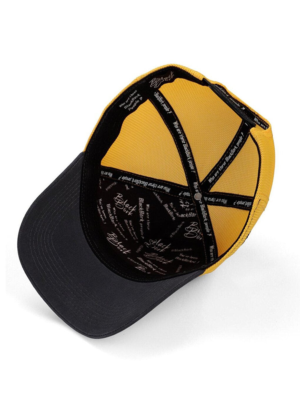 V1 Trucker A Letter - Unisex Anthracite-Yellow Hat (Cap) with 4 Code Logo