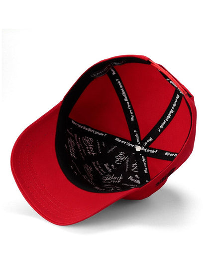 V1 Baseball Bull - Unisex Red Hat (Cap) with 2 Code Logo