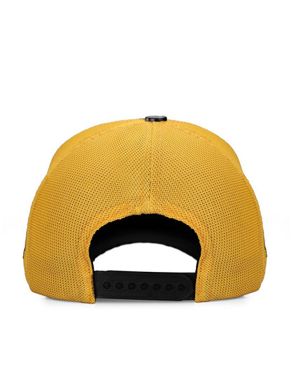 V1 Trucker K Letter - Unisex Anthracite-Yellow Hat (Cap) with 4 Code Logo