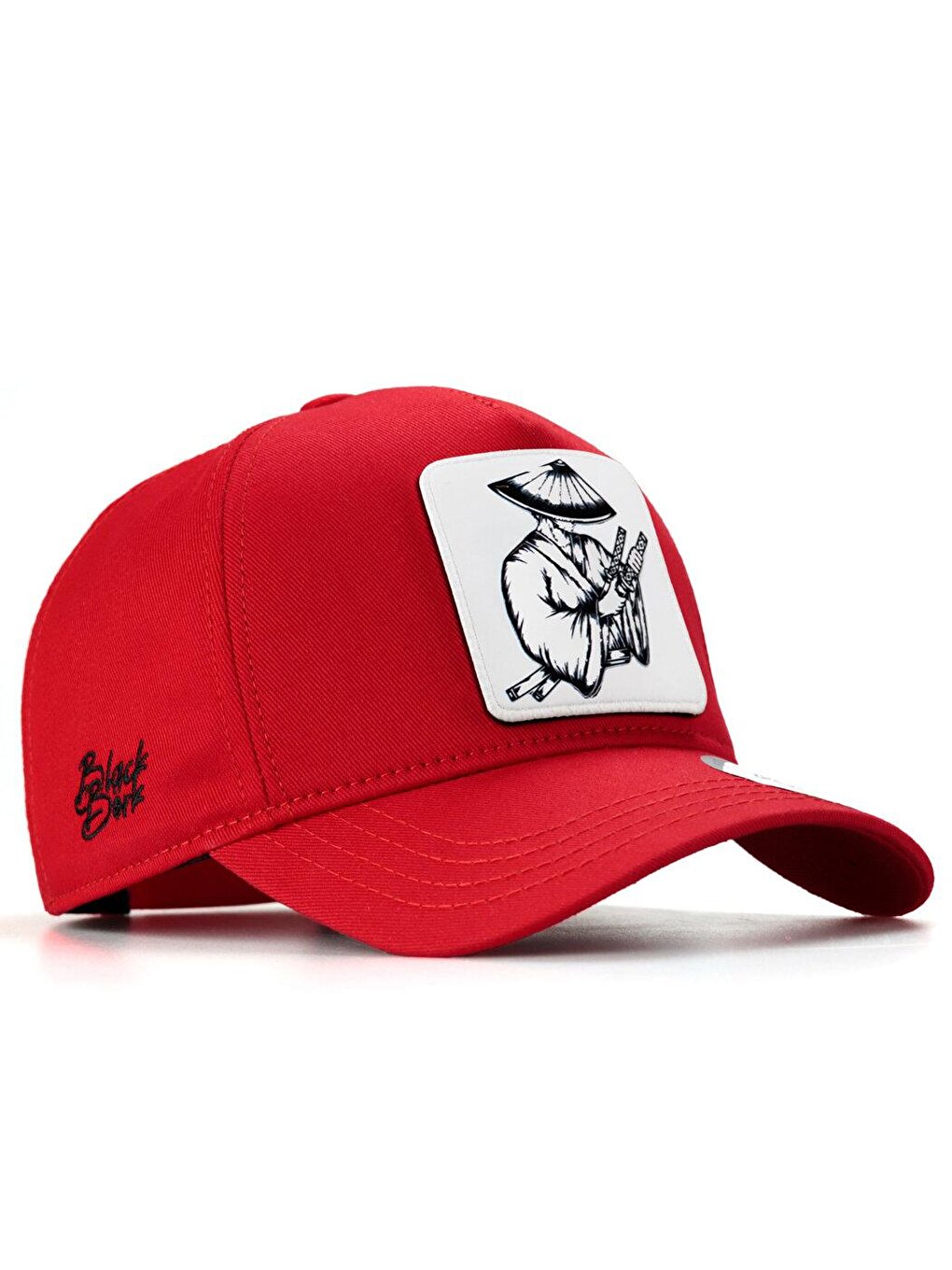 V1 Baseball Samurai - Unisex Red Hat (Cap) with 5 Code Logo