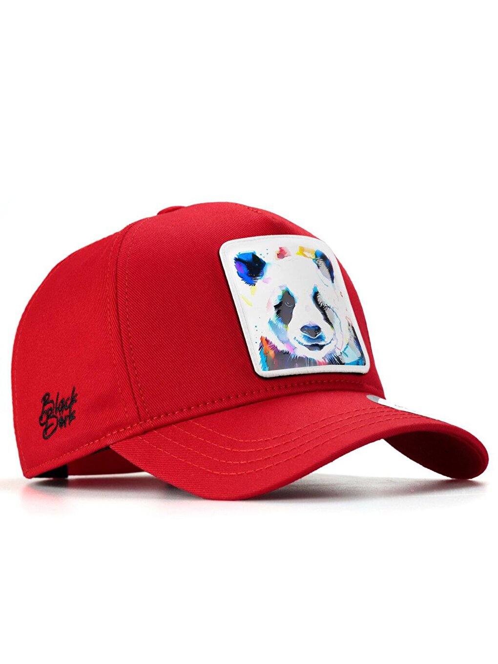 V1 Baseball Panda - Unisex Red Hat (Cap) with 7 Code Logo