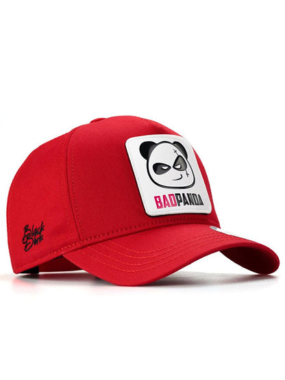 V1 Baseball Panda - Unisex Red Hat (Cap) with 6 Code Logo