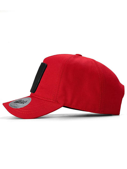 V1 Baseball Skull - Unisex Red Cap with 2 Code Logo