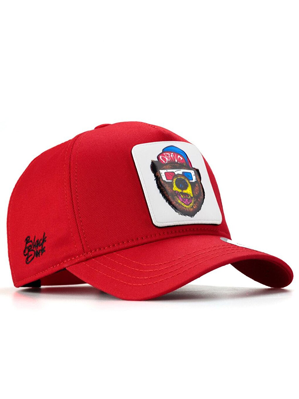 V1 Baseball Bear - Unisex Red Hat (Cap) with 2 Code Logo