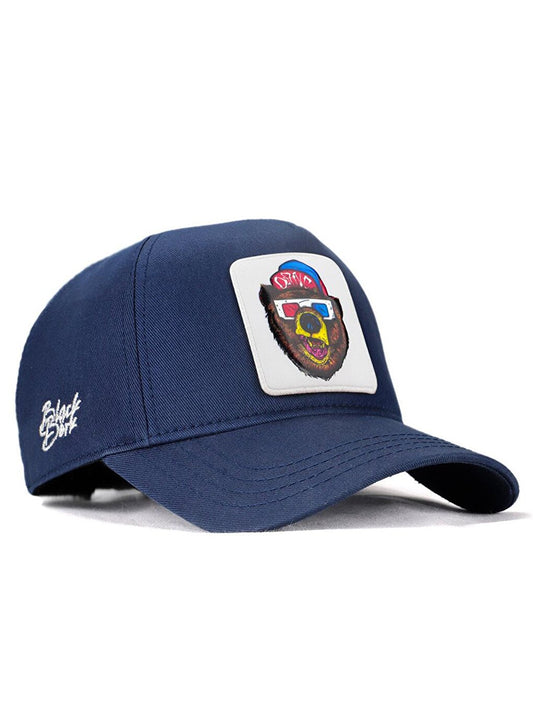 V1 Baseball Bear - Unisex Navy Blue Hat (Cap) with 2 Code Logo