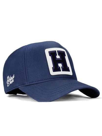 V1 Baseball H Letter - Unisex Navy Blue Hat (Cap) with 4 Code Logo