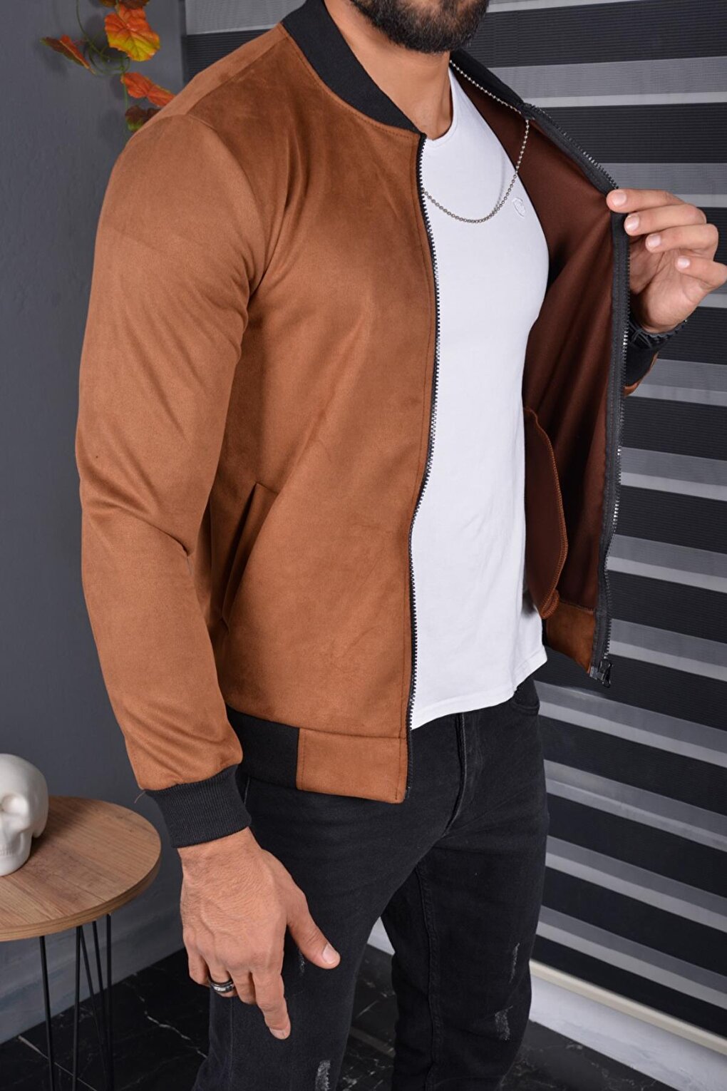 Eddy Extra Slim Fit Seasonal Men's Suede Jacket