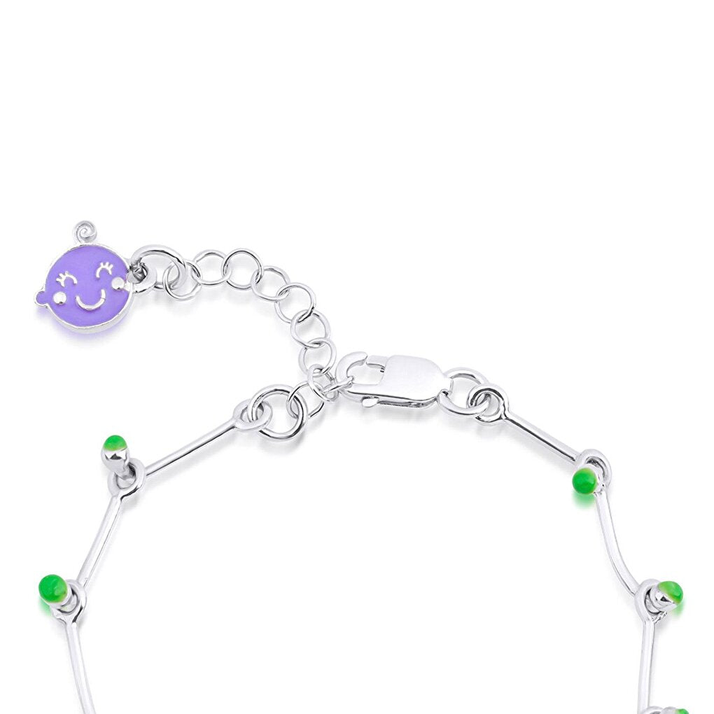 Sprattle Frog Silver Little Kids Anklet