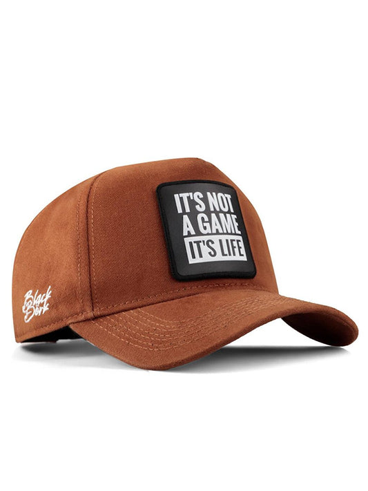 V1 Baseball It's Not A Game It's Life - Unisex Camel Hat (Cap) with 2 Code Logo