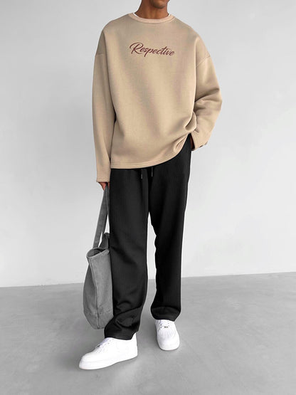 Oversize Respective Sweatshirt Brown