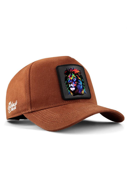 V1 Baseball Lion - Unisex Camel Hat (Cap) with 7 Code Logo