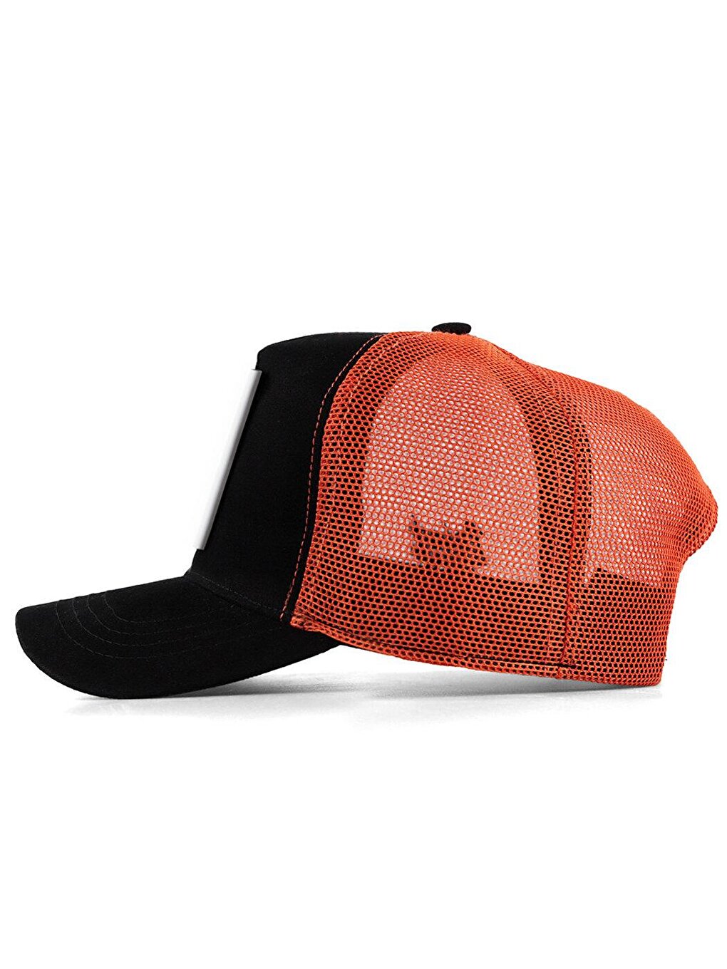 V1 Trucker Dog - Unisex Black-Orange Hat (Cap) with 5 Code Logo