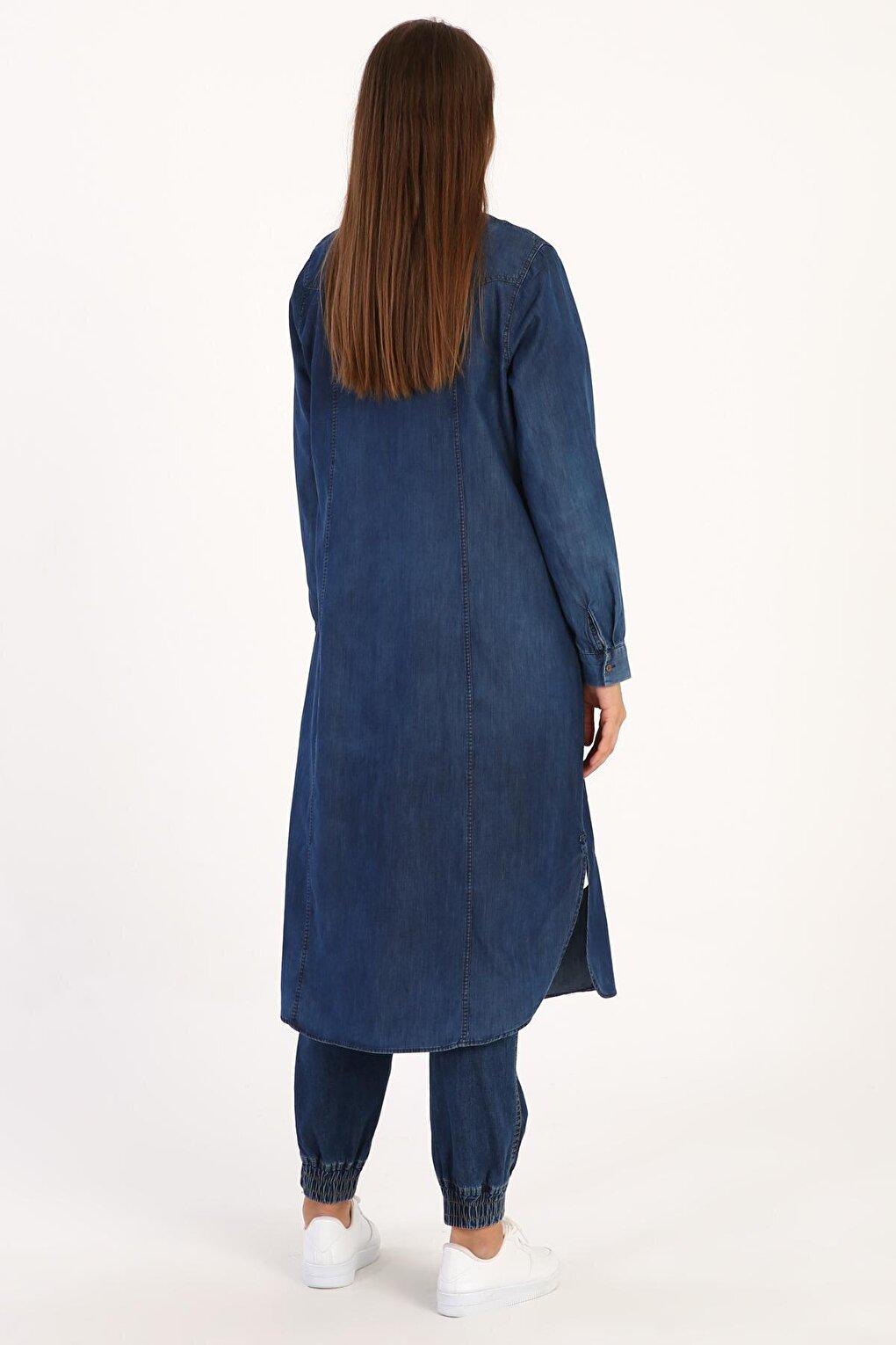 Medium Blue Piece Denim Shirt Tunic