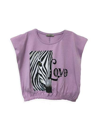 Girl's Printed Comfortable Love Blouse