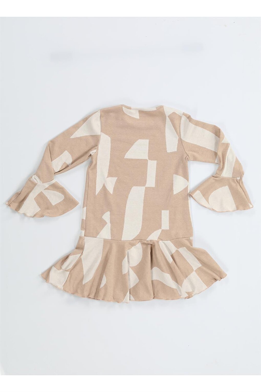 Princess Beige Ruffled Girl's Dress