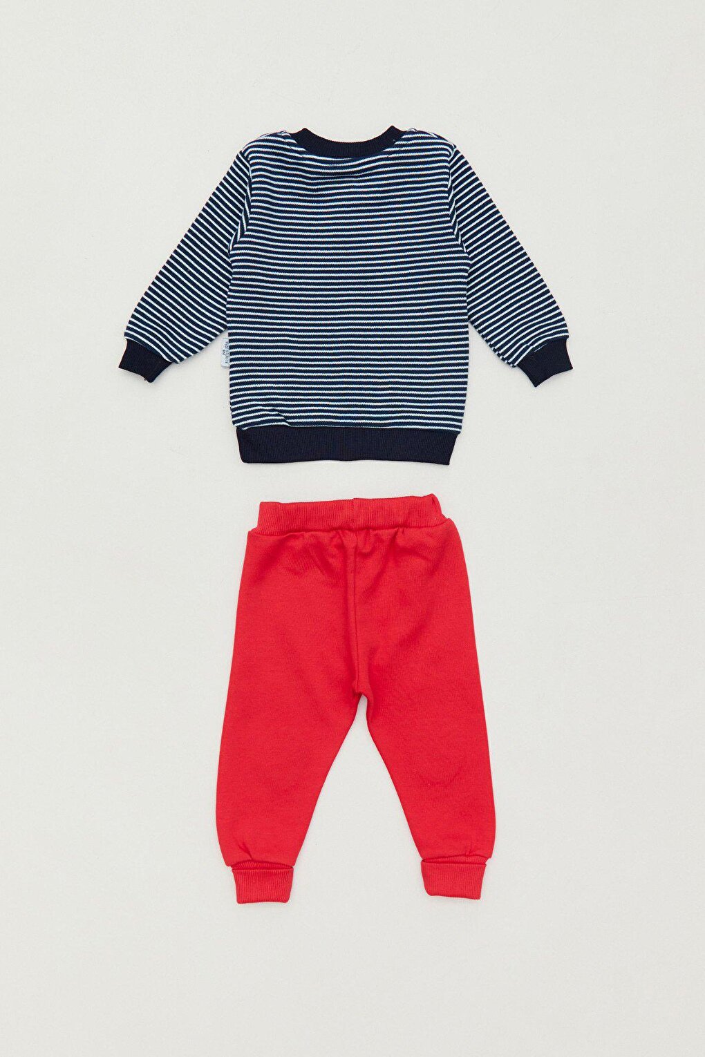 Striped Crew Neck Baby Boy Suit