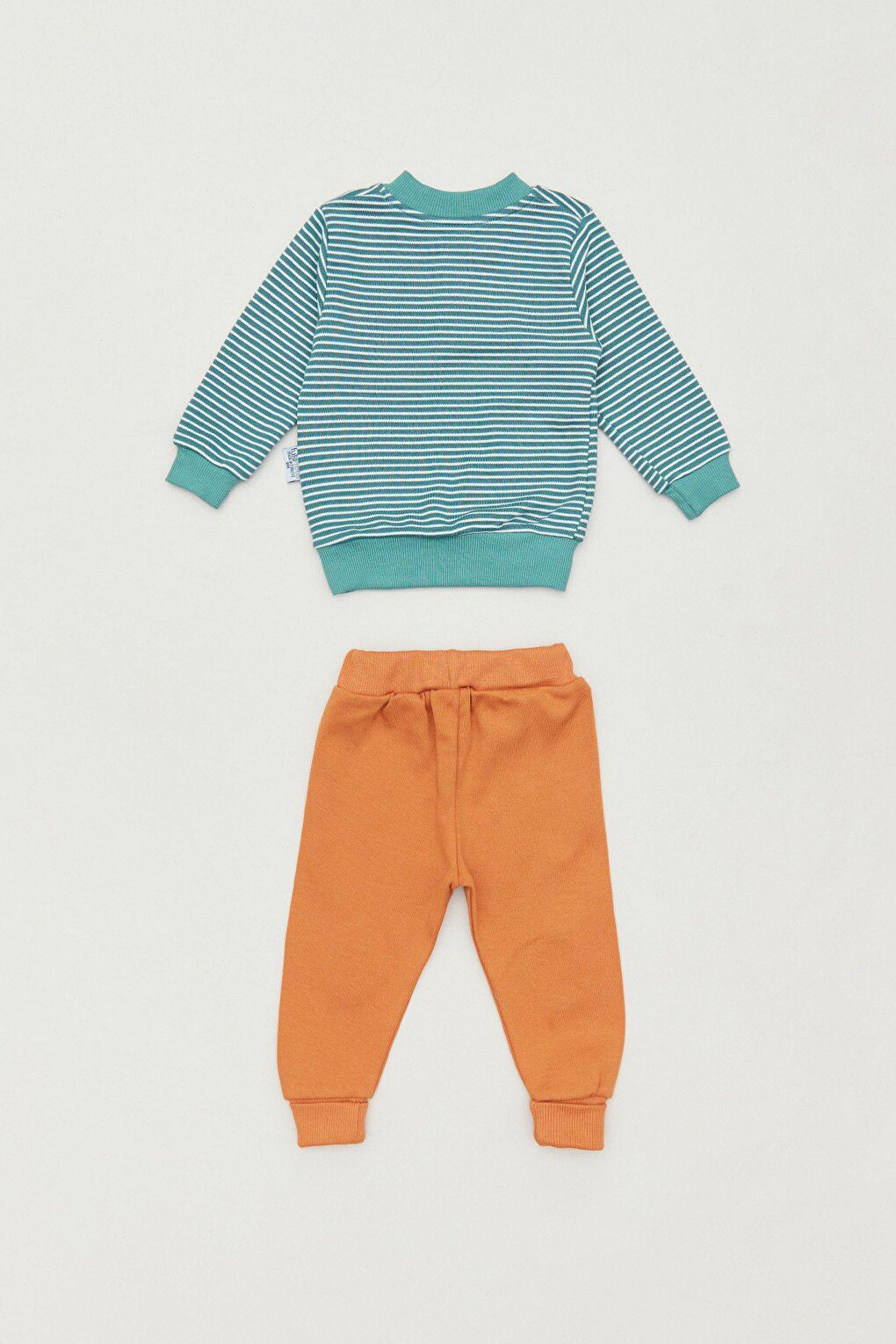 Striped Crew Neck Baby Boy Suit