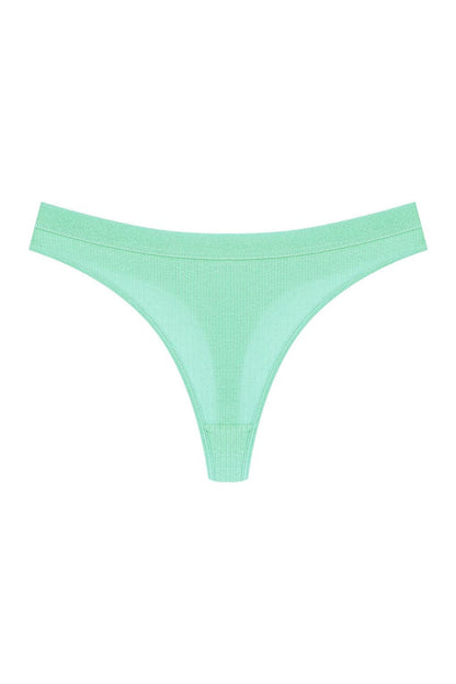 Cotton Ribbed Textured Women's Thong Panties