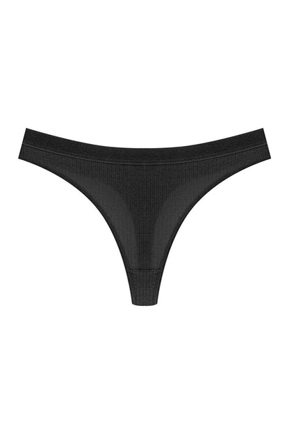 Cotton Ribbed Textured Women's Thong Panties