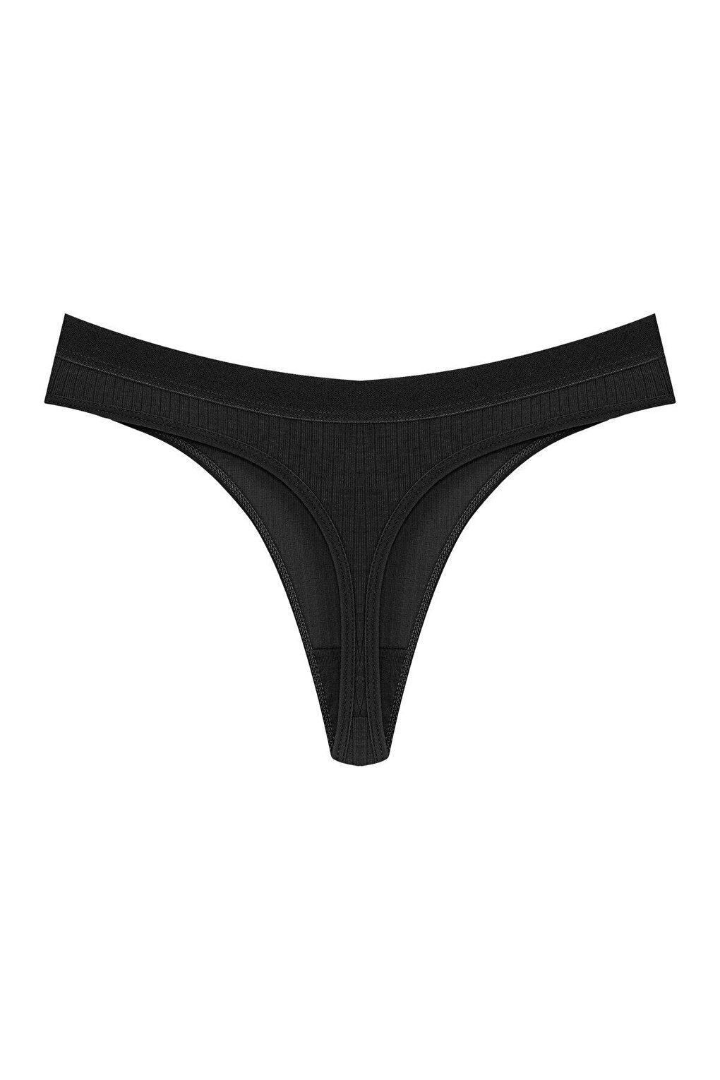 Cotton Ribbed Textured Women's Thong Panties