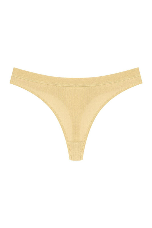 Cotton Ribbed Textured Women's Thong Panties