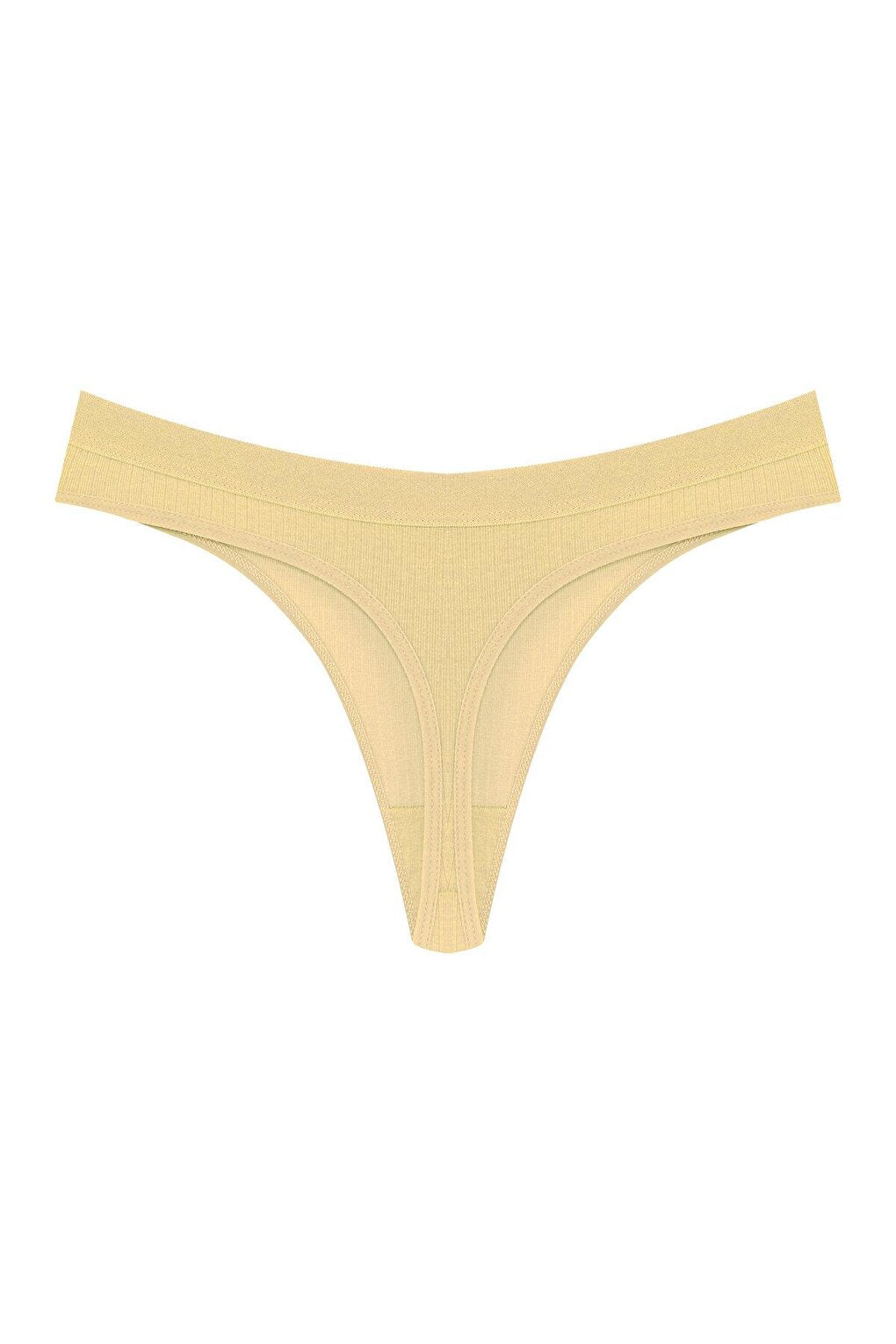 Cotton Ribbed Textured Women's Thong Panties