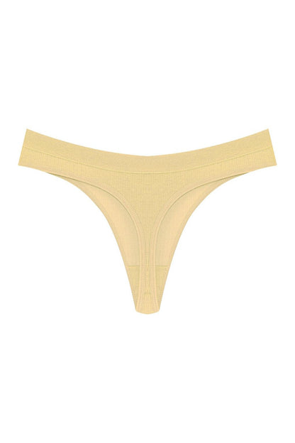 Cotton Ribbed Textured Women's Thong Panties