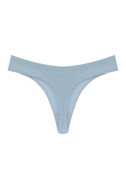 Cotton Ribbed Textured Women's Thong Panties