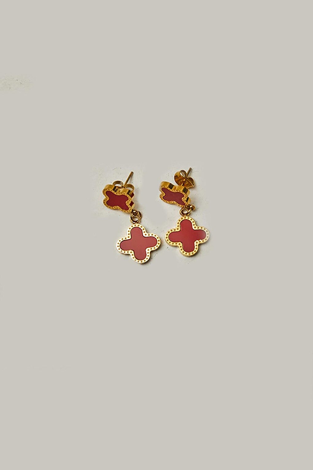 Women's Accessories Steel Clover Earrings