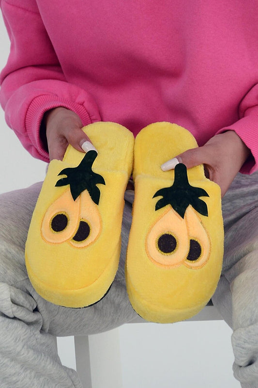 Avacado Printed Comfortable Sole Thermal Women Home Slippers Z390