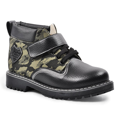 Cat01 Black-Camouflage Kids Boots